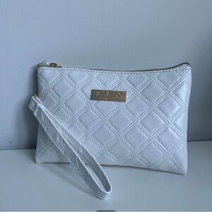 Shiseido White Quilted Wristlet